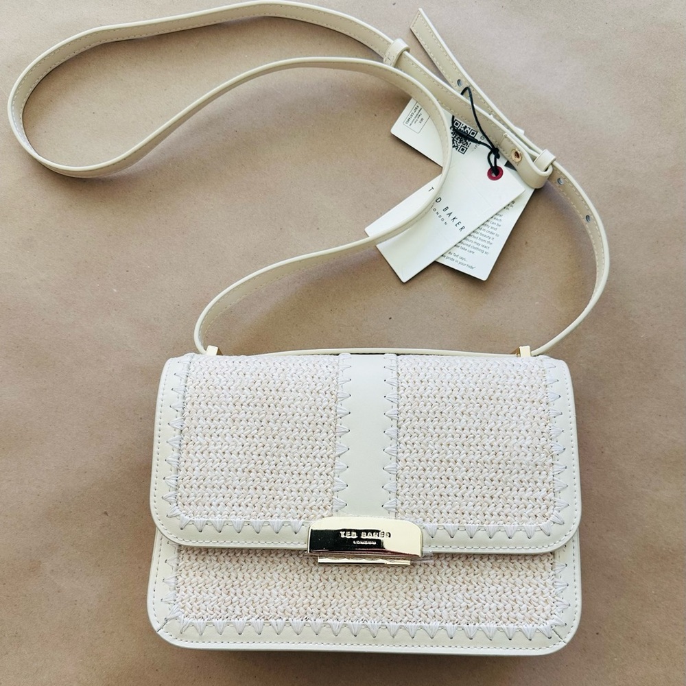 Ted Baker Ivory Woven Crossbody Bag